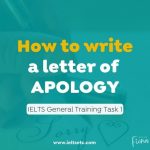IELTS apology letter GT Task 1 Writing