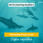 IELTS Listening Choosing from a list dolphin conservation